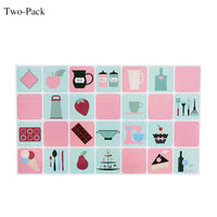 2PCS Kitchen Oil-Proof Wall Sticker Self-Adhesive High-temperature Stickers