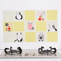 2PCS Kitchen Oil-Proof Wall Sticker Self-Adhesive High-temperature Stickers