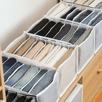 2 Pack Pants Drawer Organizer Divider Mesh Storage Bag Pants Drawer Organizer - Black