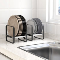 2pcs Kitchen Cabinet Plates Dishes Organizer Carbon Steel Plate Holders