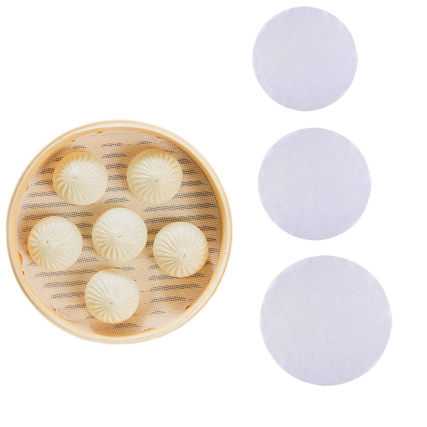 6Pcs Reusable Silicone Steamer Liners Non-Stick Pad Air Fryer Mat