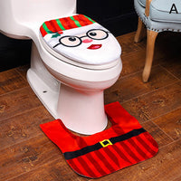 Two Piece Christmas Toilet Decoration Set