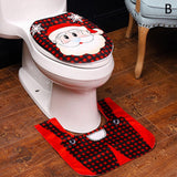 Two Piece Christmas Toilet Decoration Set