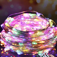 3M Christmas Rainbow LED Curtain Lights Remote Control String Lights