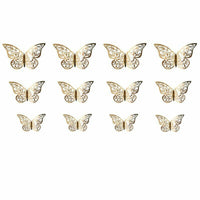 2Sets Removable Hollow 3D Butterfly Wall Decal