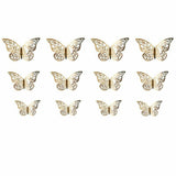 2Sets Removable Hollow 3D Butterfly Wall Decal