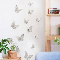 2Sets Removable Hollow 3D Butterfly Wall Decal