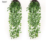 2Pcs Artificial Ivy Wall Hanging Wreath Plant