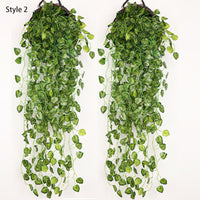 2Pcs Artificial Ivy Wall Hanging Wreath Plant