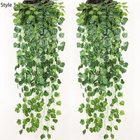 2Pcs Artificial Ivy Wall Hanging Wreath Plant