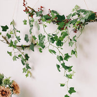 2Pcs Artificial Ivy Wall Hanging Wreath Plant