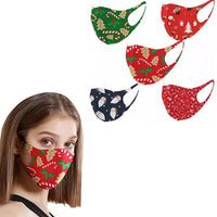 5Pcs Reusable Christmas Face Masks