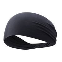 3pcs Women Men Sport Sweatbands Breathable Stretch Headbands Non-Slip Sport Head Bands Black