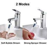 720° Rotatable Faucet Sprayer Head Moveable Kitchen Tap Head Splash-proof Faucet Water-Saving Filter Sprayer