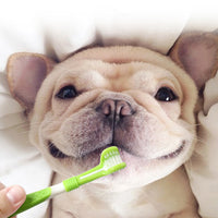 Three Sided Pet Toothbrush Pet Finger Toothbrushes Pet Mouth Cleaning Brushes