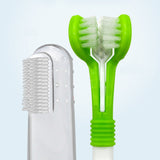 Three Sided Pet Toothbrush Pet Finger Toothbrushes Pet Mouth Cleaning Brushes