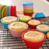 10pcs/20pcs Silicone Cake Cups Baking Cups Reusable Non-Stick Cake Molds Sets Silicone Cake Cups