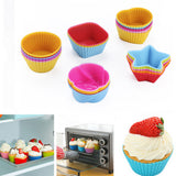 10pcs/20pcs Silicone Cake Cups Baking Cups Reusable Non-Stick Cake Molds Sets Silicone Cake Cups