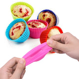 10pcs/20pcs Silicone Cake Cups Baking Cups Reusable Non-Stick Cake Molds Sets Silicone Cake Cups