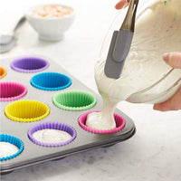 10pcs/20pcs Silicone Cake Cups Baking Cups Reusable Non-Stick Cake Molds Sets Silicone Cake Cups