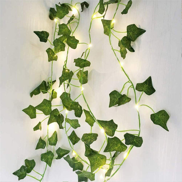 10-Meter 100LED Artificial Ivy Leaves Light String Battery-powered Light String-Style 1