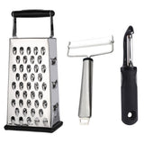 3-Piece Handheld Vegetable Graters Fruit Peeler Cheese Cutter Kitchen Tools