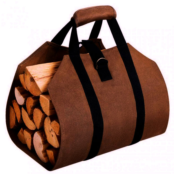 Firewood Log Carrier Tote Bag Fireplace Wood Storage Bag