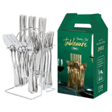 24pcs Tableware Set with Stand Cutlery Set