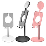 Desktop Mobile Phone Holder with Fill Light Foldable Phone Tablet Stand