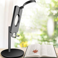 Desktop Mobile Phone Holder with Fill Light Foldable Phone Tablet Stand