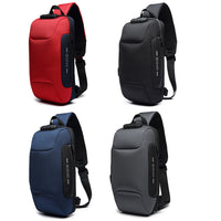 Men Anti-theft Chest Bag Oxford Travel Backpack With USB Charging Interface