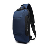 Men Anti-theft Chest Bag Oxford Travel Backpack With USB Charging Interface