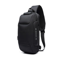 Men Anti-theft Chest Bag Oxford Travel Backpack With USB Charging Interface