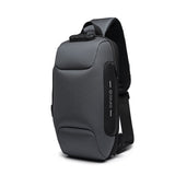 Men Anti-theft Chest Bag Oxford Travel Backpack With USB Charging Interface