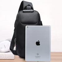 Men Anti-theft Chest Bag Oxford Travel Backpack With USB Charging Interface