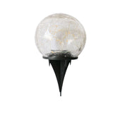 Cracked Glass Solar Globe Lights Solar Powered Ground Plug Light Garden Decoration Light