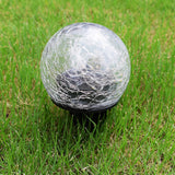 Cracked Glass Solar Globe Lights Solar Powered Ground Plug Light Garden Decoration Light