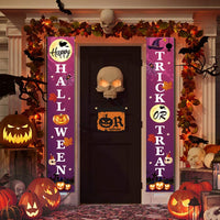 1 Pair Halloween Porch Sign Large Banner Halloween Decorations Home Party Decor