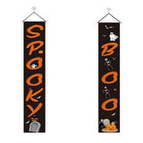 1 Pair Halloween Porch Sign Large Banner Halloween Decorations Home Party Decor