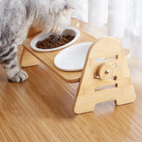 Adjustable Elevated Pet Food Bowl 15 Degree Tilted Cat Food Bowl Cat Dog Feeder