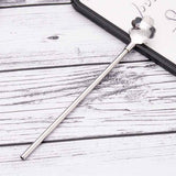 10pcs Stainless Steel Straws Spoon Drinking Straw Spoon Dual-Use Straws Tea Spoon