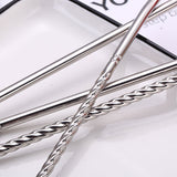 10pcs Stainless Steel Straws Spoon Drinking Straw Spoon Dual-Use Straws Tea Spoon