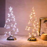 1PC Christmas Crystal LED Night Light Table Lamp Christmas Home Decor