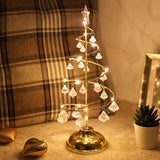 2PCS Christmas Crystal LED Night Light Table Lamp Christmas Home Decor