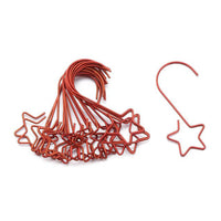 40 Pcs Christmas Ornaments Hooks Metal Star-Shaped Hook