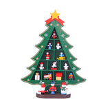 Green DIY Wooden Christmas Tree Decor Tabletop Christmas Ornament Christmas Toy