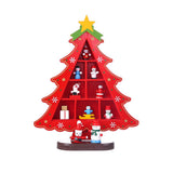 Red DIY Wooden Christmas Tree Decor Tabletop Christmas Ornament Christmas Toy