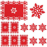 24 Pack Felt Christmas Place Mats and Coasters Snowflake Dinner Table Decor