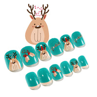 2 Set 48Pcs Christmas Full Cover False Nail For Kids