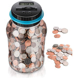 LCD Digital Display Piggy Bank Electronic Counting Coin Storage Bottle